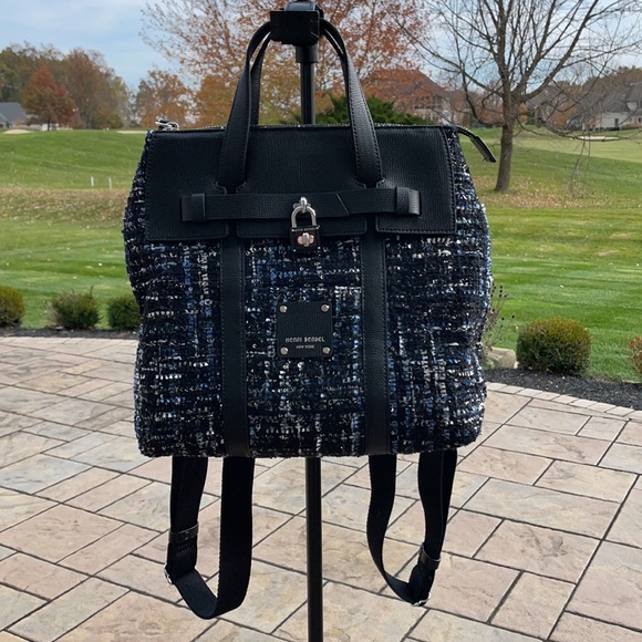 henri bendel Black Tweed Jetsetter Mini Backpack - Picture 6 of 16